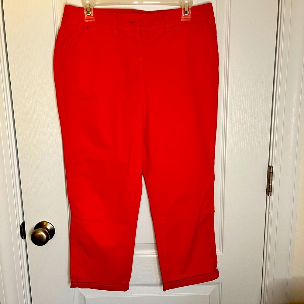 Crown and Ivy “Charlotte” red cropped pants